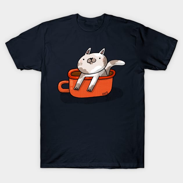 Cat Cup T-Shirt by Tania Tania